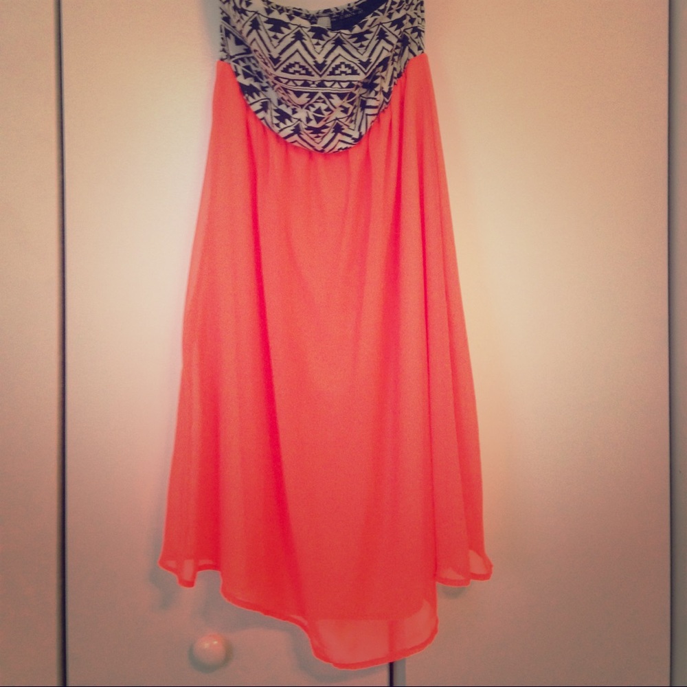 Strapless Aztec dress